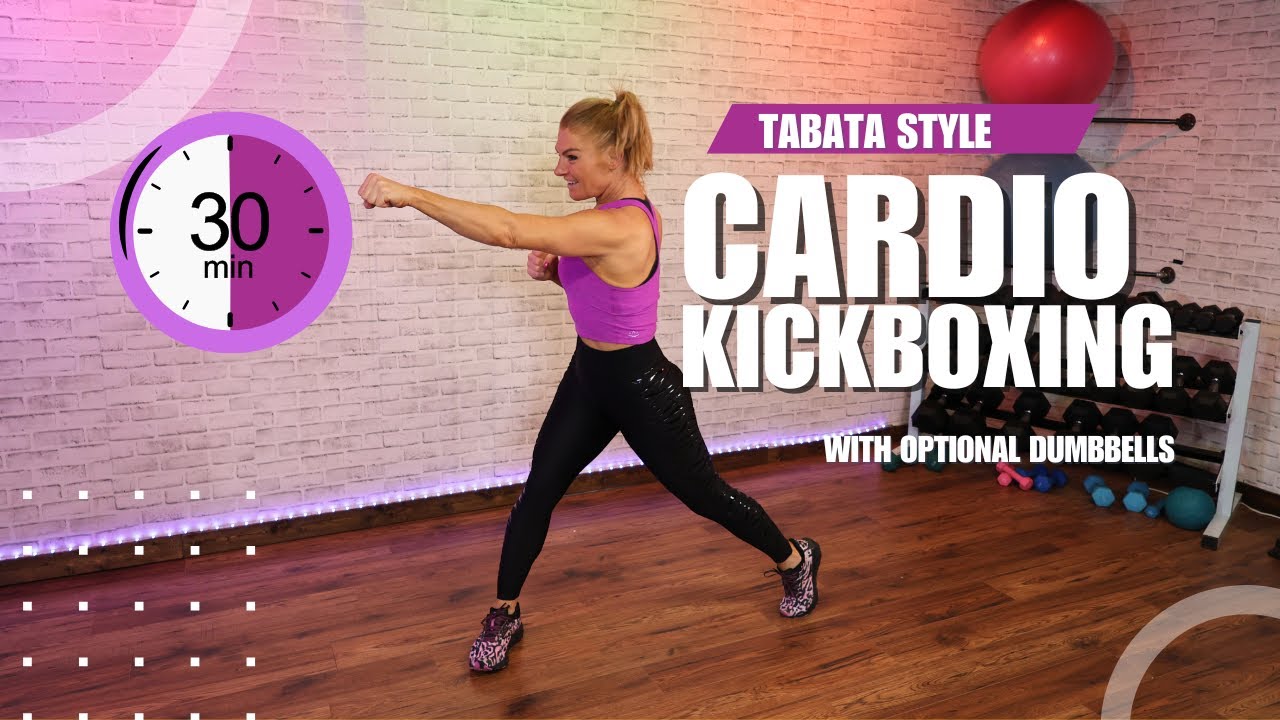 30 Min - KICKBOXING CARDIO WORKOUT - Tabata Style - All Standing