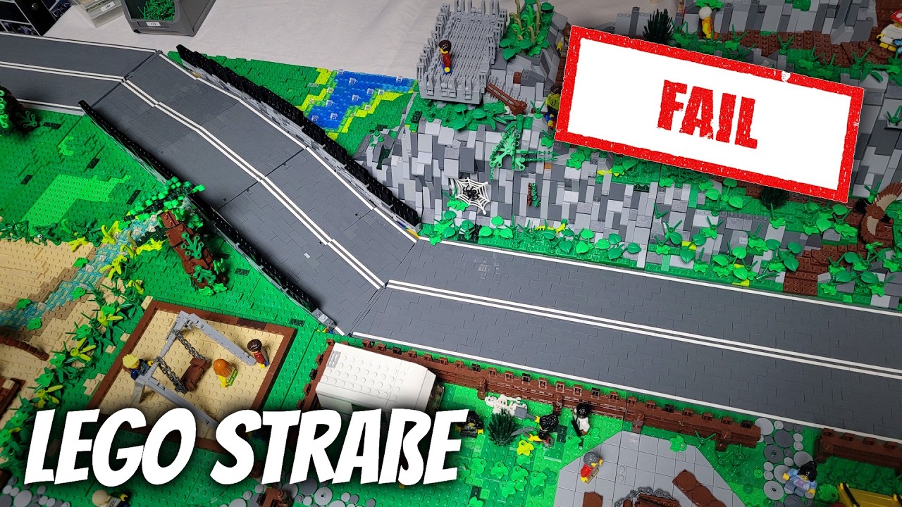 &Uuml;ber 1m Lego Stra&szlig;e: FAIL bei Bob Brickmans Lego Br&uuml;cke🤯