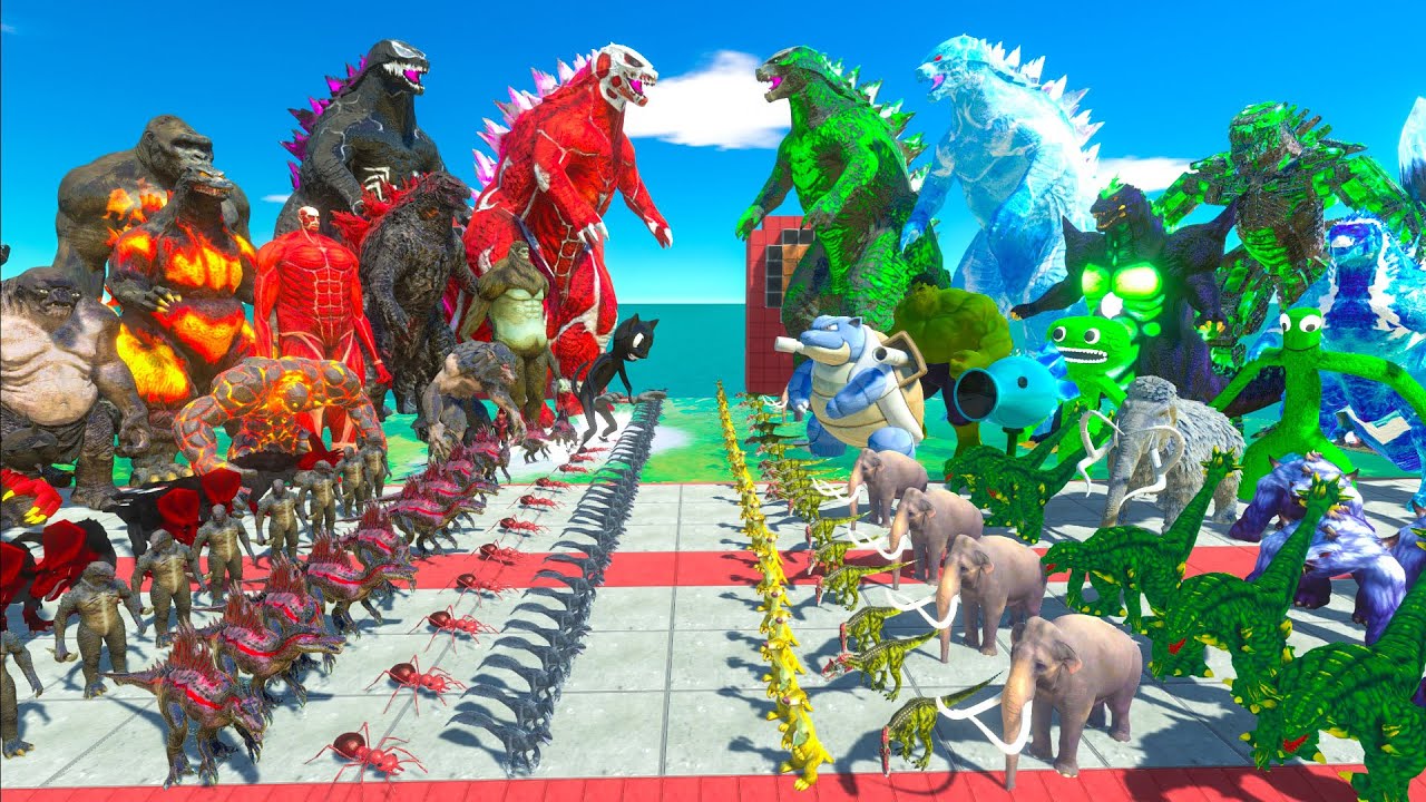 Epic Godzilla Battle - Team VENOM GODZILLA + COLOSSAL TITANZILLA VS TOXIC GODZILLA + ICE GODZILLA
