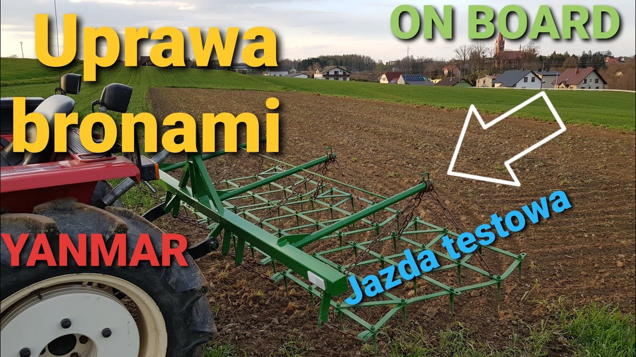 Uprawa bronami pod ziemniaki YANMAR F24D