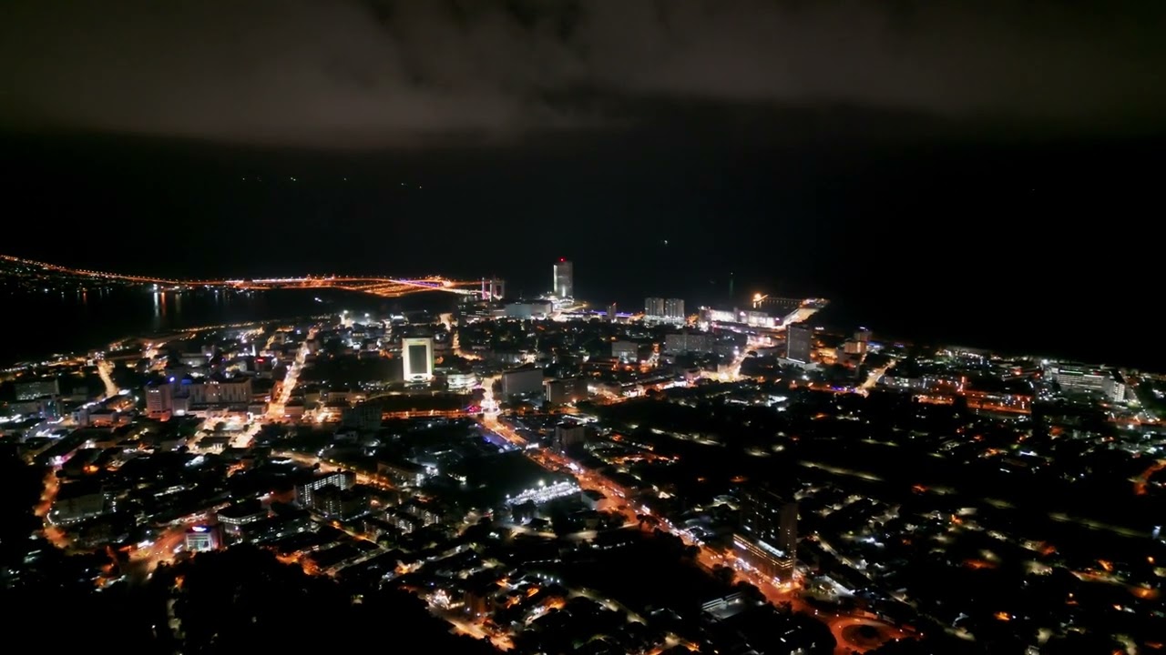 Pemandangan Bandaraya Kuala Terengganu - DJI Mini 3 Pro (Low Light)