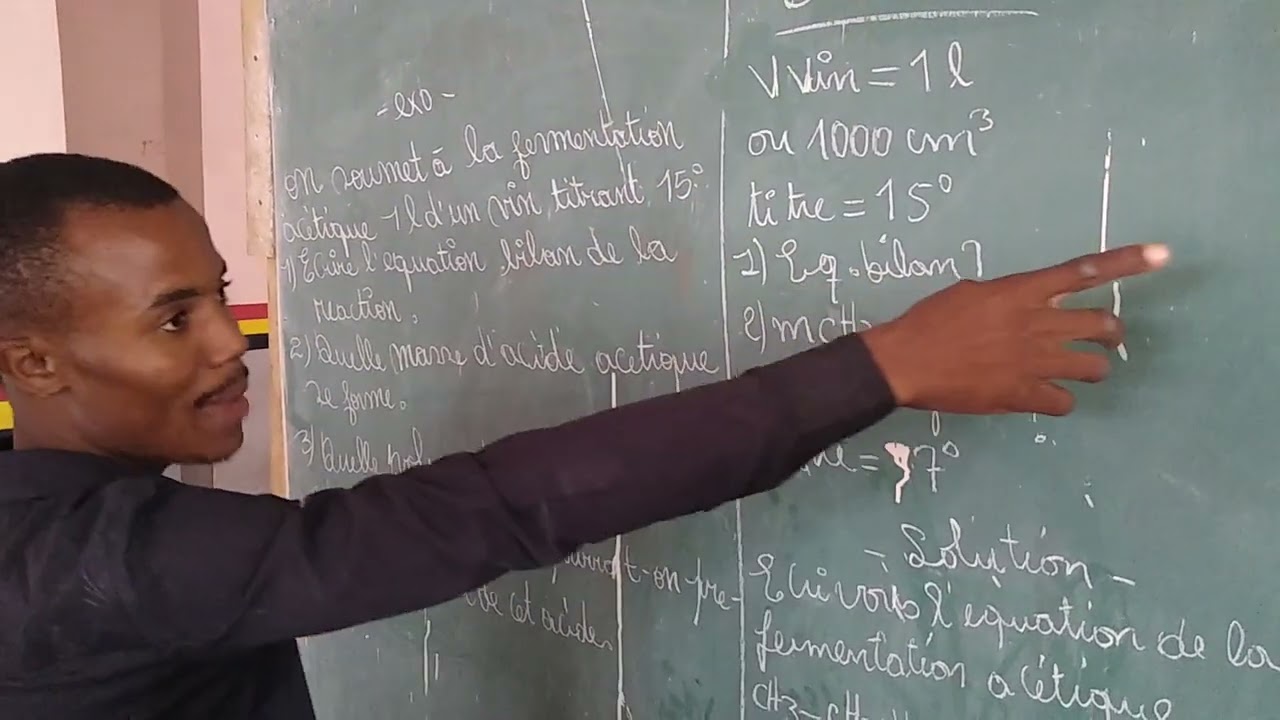 Chimie problème Vin titré et vinaigre ( kouri gade Saw pat ka konprann l'an elèv NS4 ✍️✍️💯💯