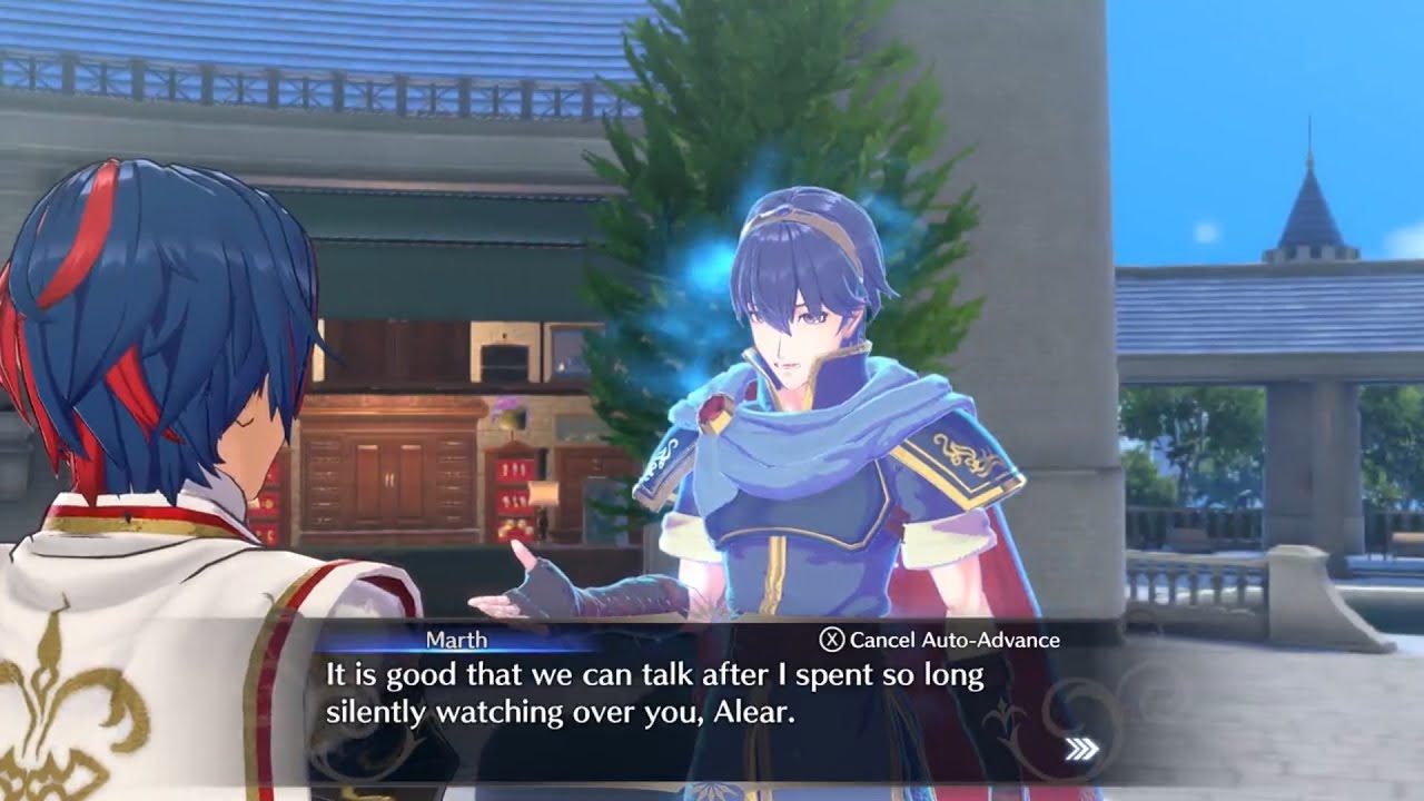 Marth talks to Alear: Fire Emblem Engage (English voice)