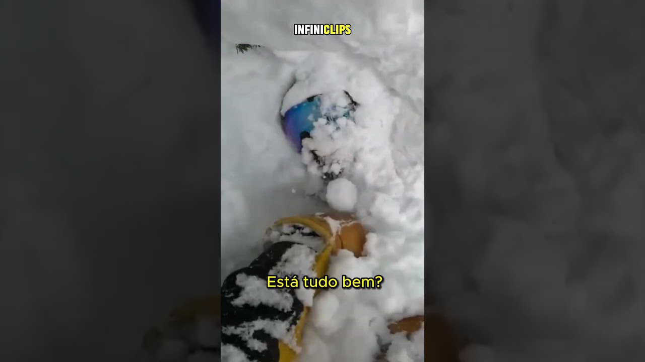 Homem Enterrado na Neve Salvo Por Estranho 🏂