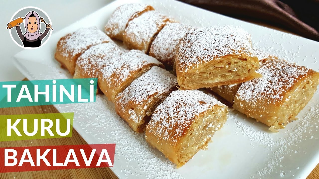 Tahinli Kuru Baklava | Baklava yufkasından cevizli KITIR KITIR | Hatice Mazı ile Yemek Tarifleri