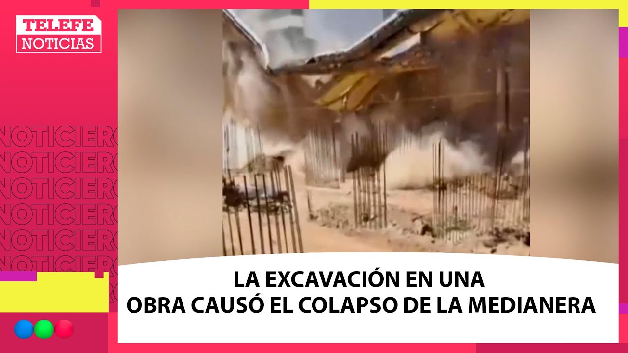 La EXCAVACIÓN en una obra causó el DERRUMBE de la medianera y EVACUARON a los vecinos.
