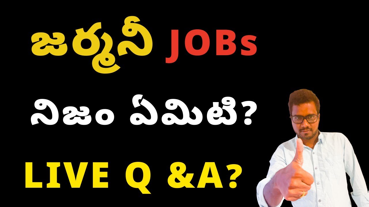Germany లో Jobs & Life – LIVE Telugu Q&A | నిజాలు చెప్పేస్తా | Videsi Srinivas