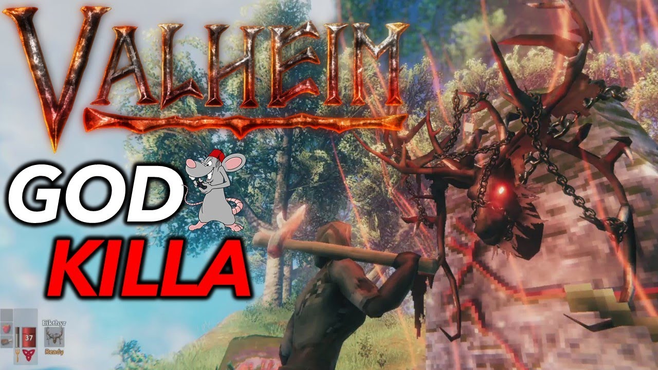 VALHEIM DEFEATING The Deer God ELKTHYR With Basic Weapons!
