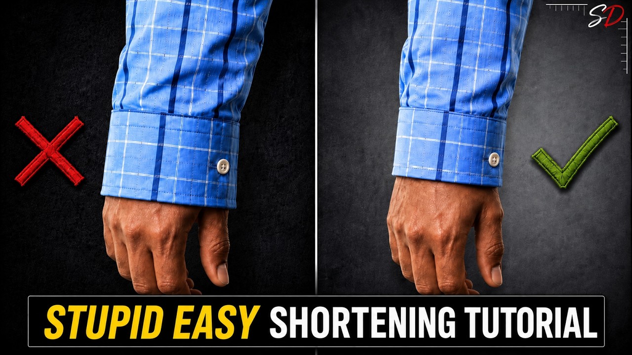 SHORTEN Your Dress Shirt Sleeves Yourself (SKIP The Tailor)