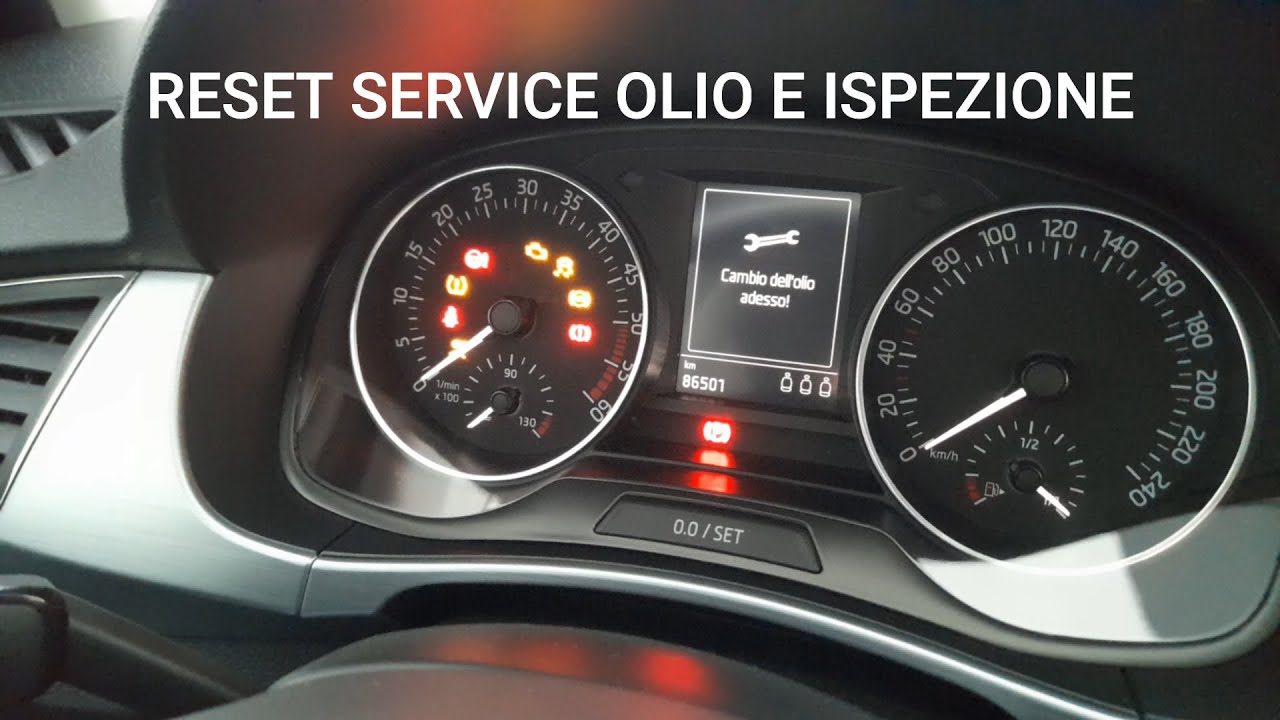 RESET SERVICE OLIO E ISPEZIONE SkodaFabia e maggior parte gruppo Wolkswagen #manutenzioneauto #reset