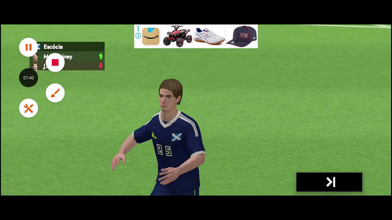 Jogando futebol 