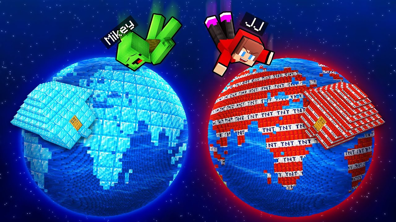 Mikey and JJ Choose the Right Planet in Minecraft (Maizen)