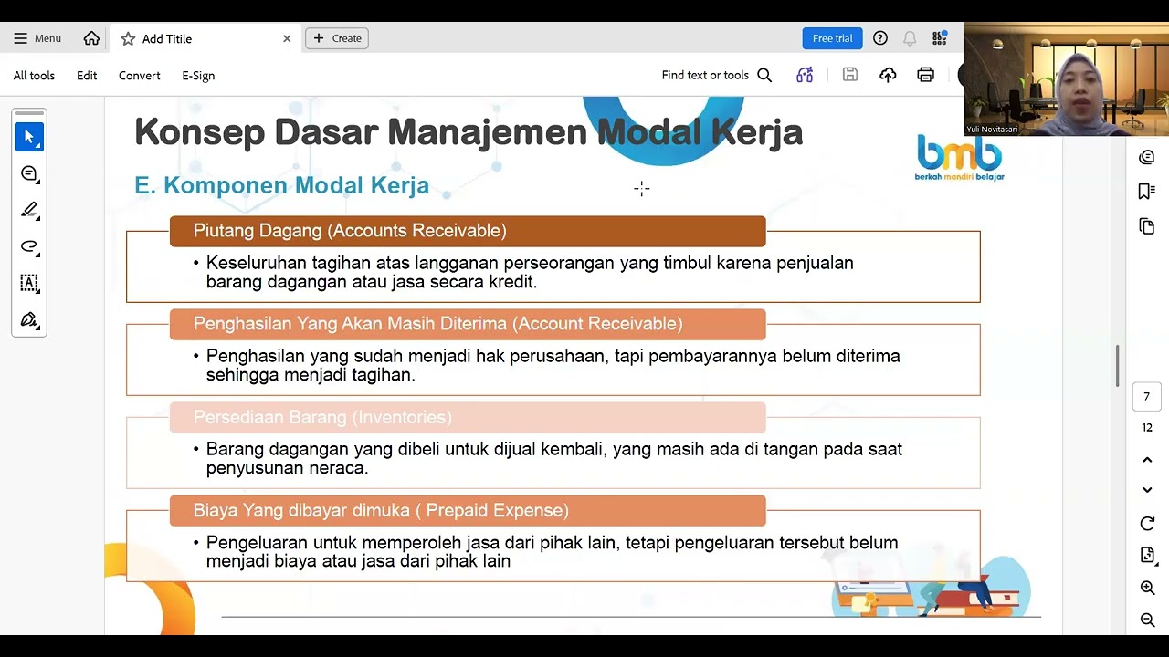 Pertemuan 8 - Manajemen Keuangan : Manajemen Modal Kerja