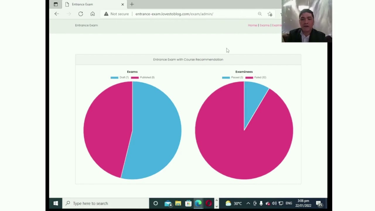 System Demo Of Our Web-Based Entrance Examination System
