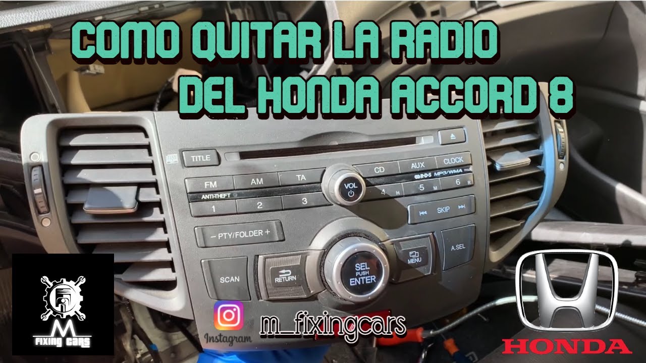 Como quitar estereo honda accord 2008