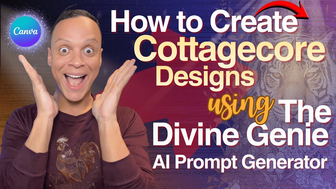 How to Create Cottagecore Designs with AI (Divine Genie Prompt Generator + Canva)
