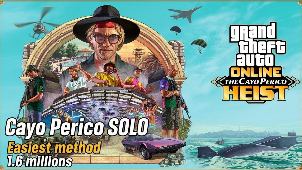 Cayo perico heist Solo //Elite challenge complete // beginners easy way // Max Loot 1.6  Millions