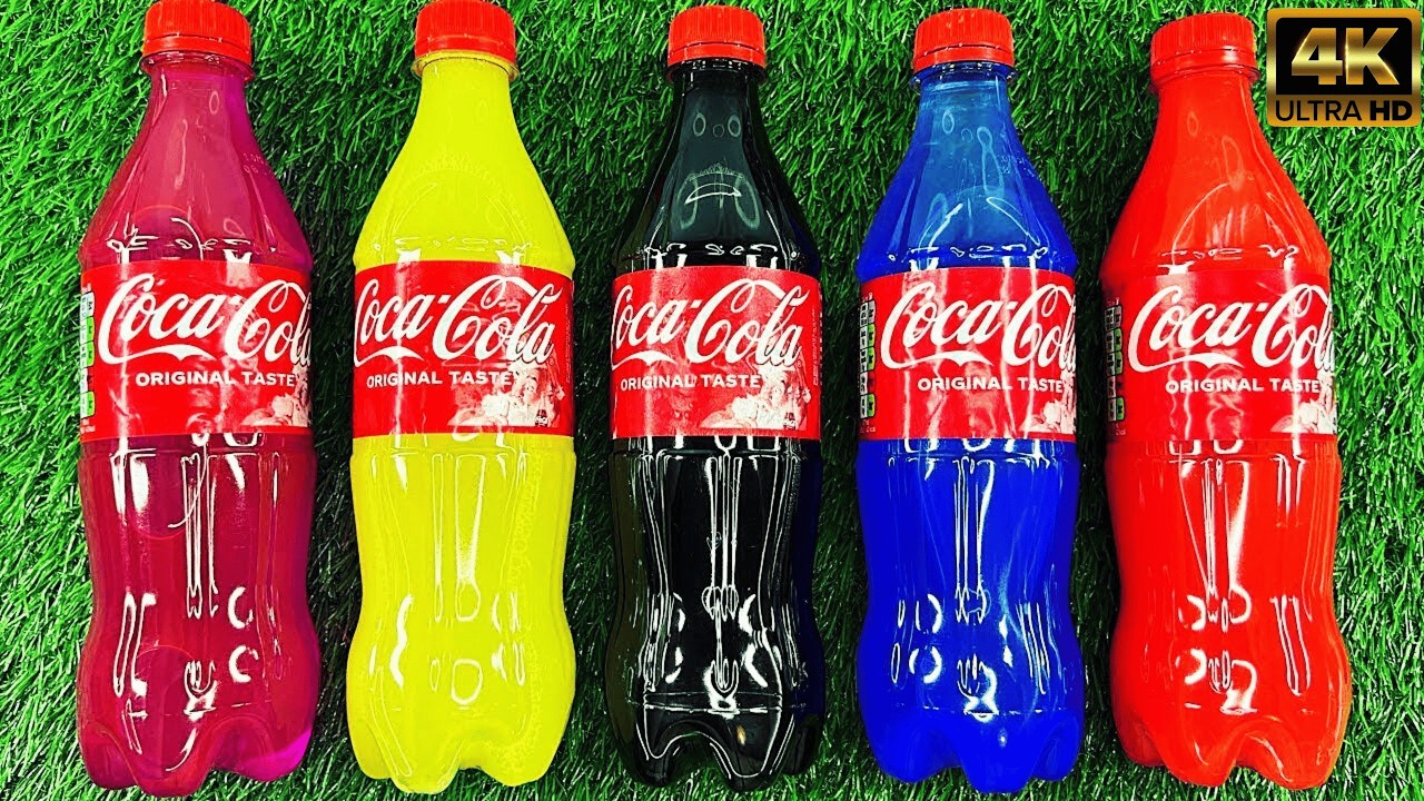 Colored Coca-Cola ASMR Unboxing | Satisfying Bottle Sounds | Satisfying & Relaxing AI ASMR