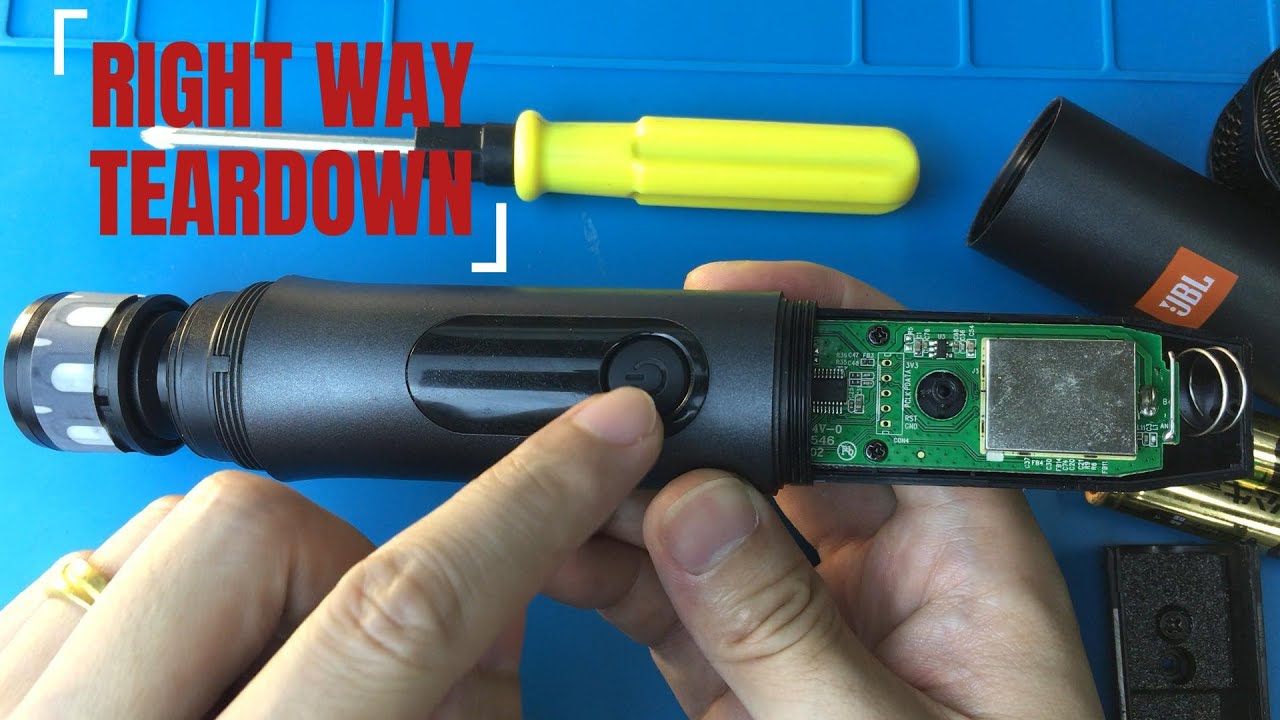 Destroying a MIC to show you how to teardown JBL wireless mic properly.