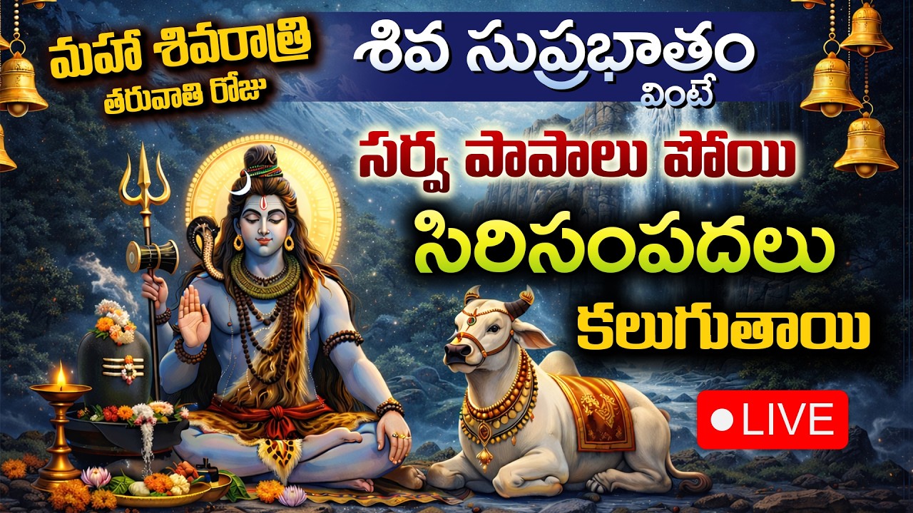 LIVE : మహా శివరాత్రి తరువాతి రోజు శివ సుప్రభాతం వింటే | Maha Shivaratri Shiva Suprabhatam