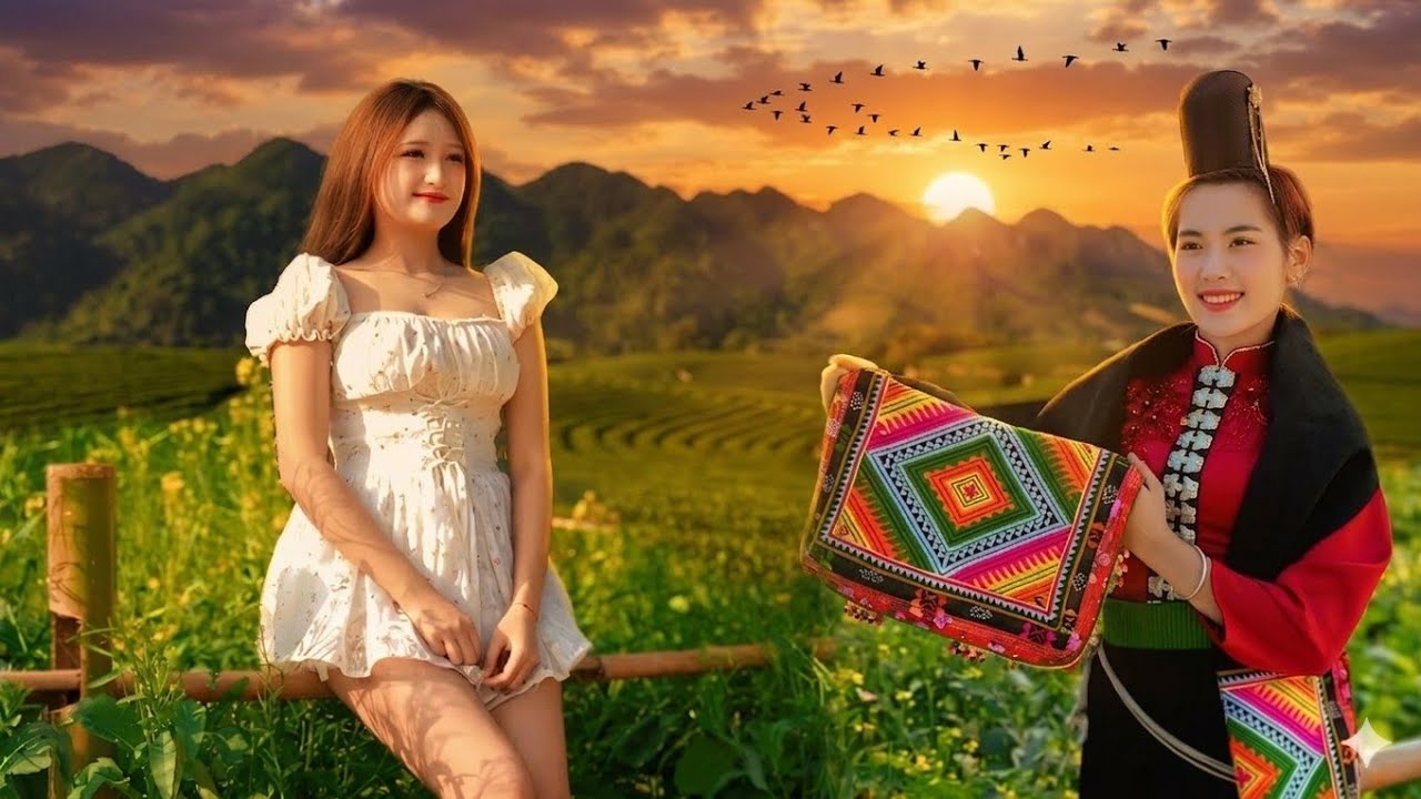 GÁI THÁI XINH ĐẸP TÂY BẮC TẠI ĐIỂM CHECK IN ĐỒI CHÈ BÌNH THUẬN SƠN LA #NHẠC SỐNG THÁI MÔNG TÂY BẮC 