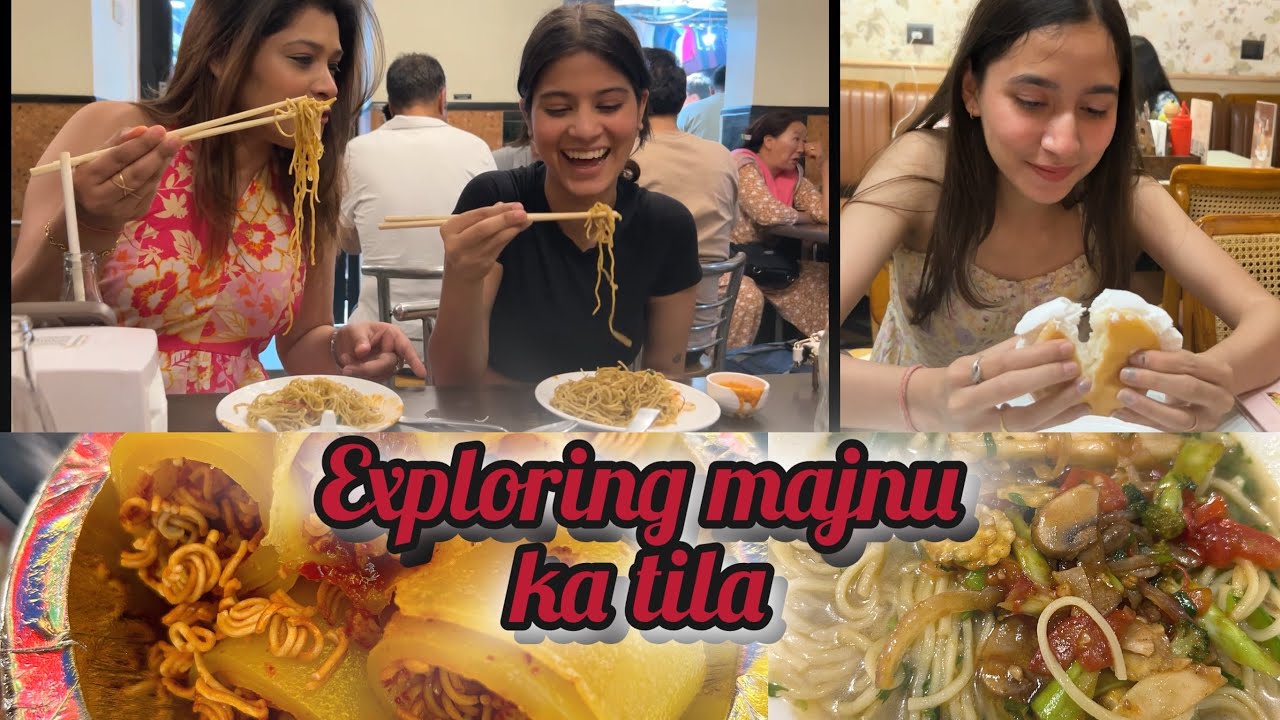 Exploring Majnu Ka Tila 😍 Korean Cafe, Food, Tibetan market