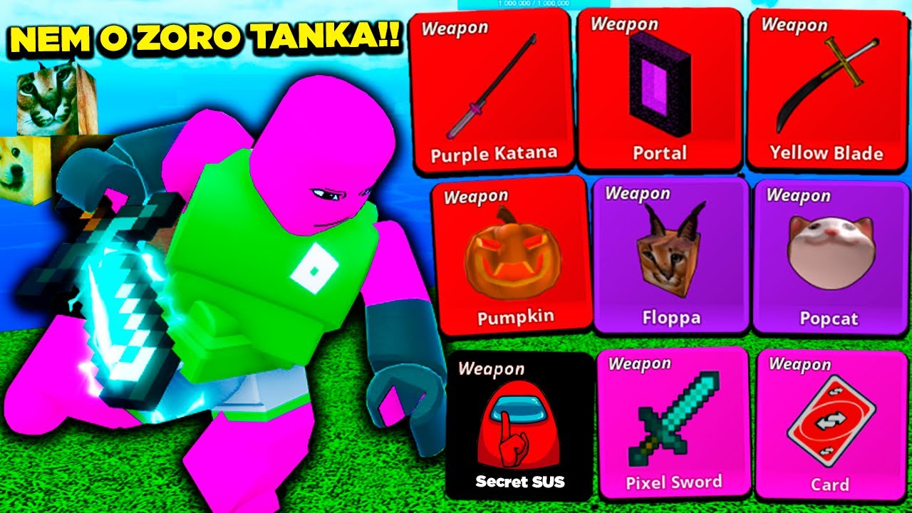 FUI do LEVEL 1 ao 2400 SENDO ESPADACHIM até PEGAR as TODAS as ESPADAS EXISTENTES no MEME SEA!!