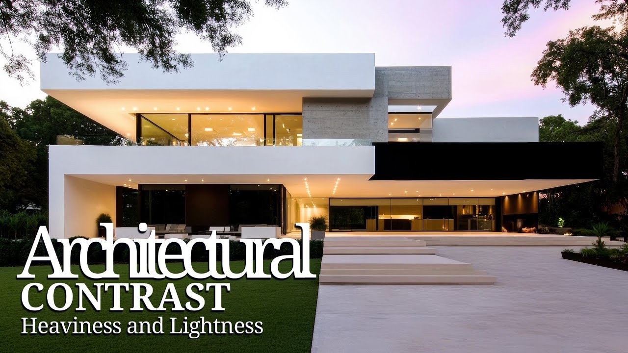 The Art of Contrast Brutalist Concrete and Floating White Elements in Harmony
