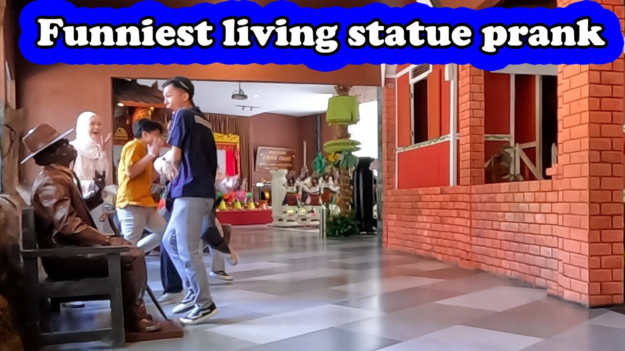 Prank Patung Hidup Terlucu ! LIVING STATUE PRANK, HUMAN STATUE PRANK