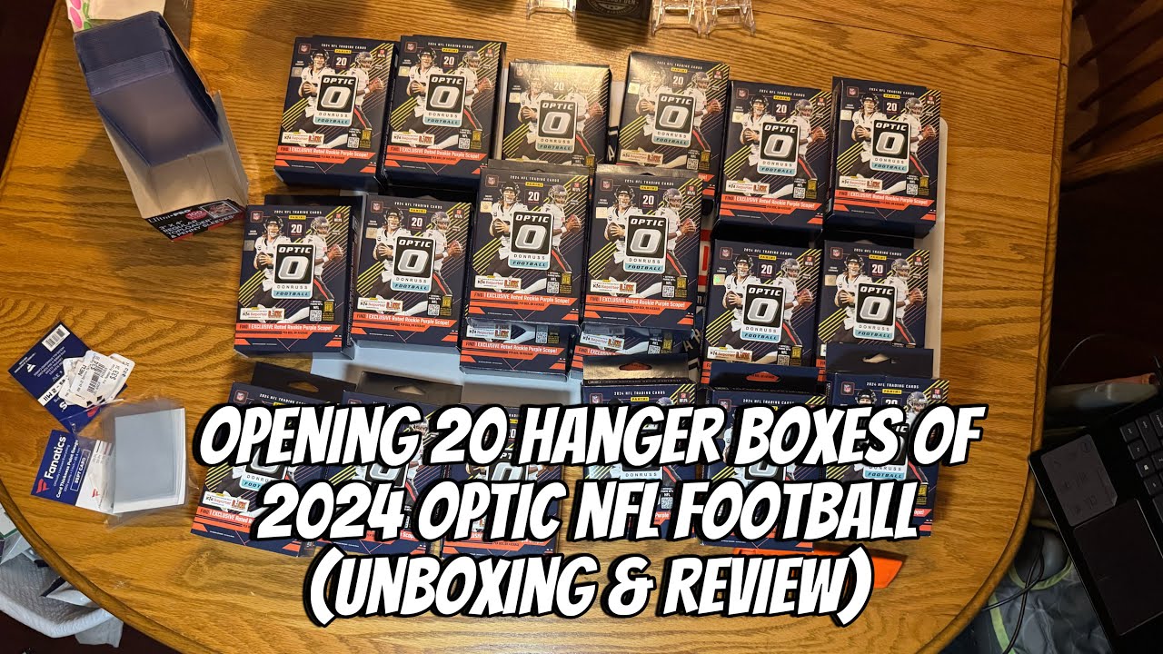 Opening 20 Hanger Boxes of 2024 Donruss Optic NFL Football (Unboxing & Review)