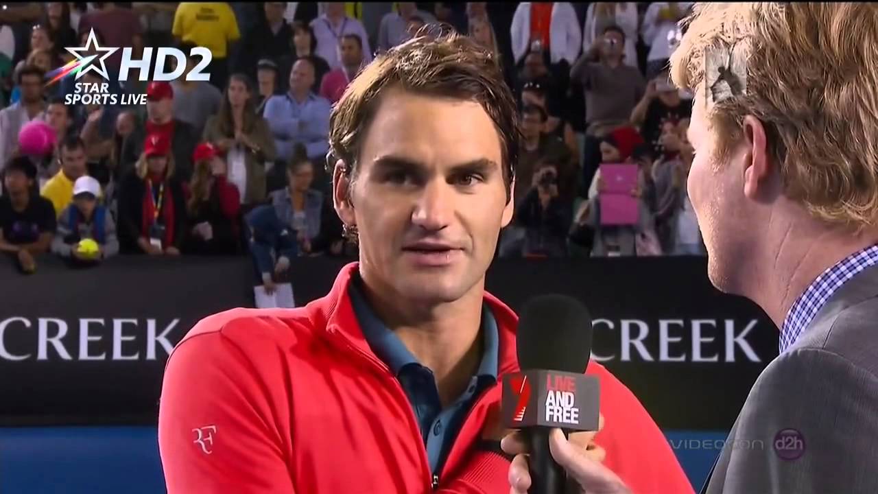Roger Federer interview after Tsonga match AO 2014