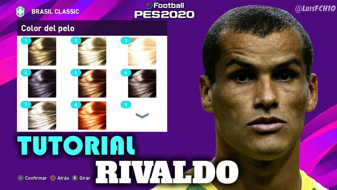 TUTORIAL COMPLETO | COMO CREAR A RIVALDO EN PES 2020 | HOW TO CREATE | FACE & STATS | LuisFCH