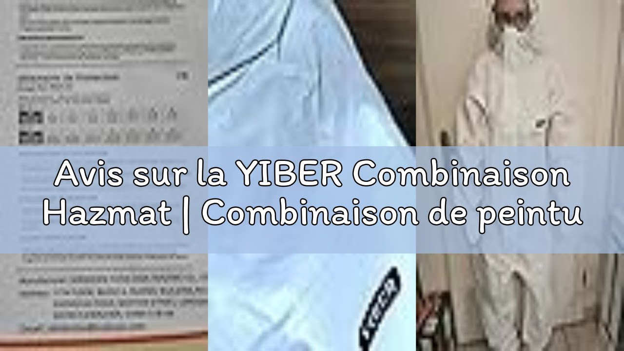 Avis sur la YIBER Combinaison Hazmat | Combinaison de peinture et Combinaison jetable, con tissu SF