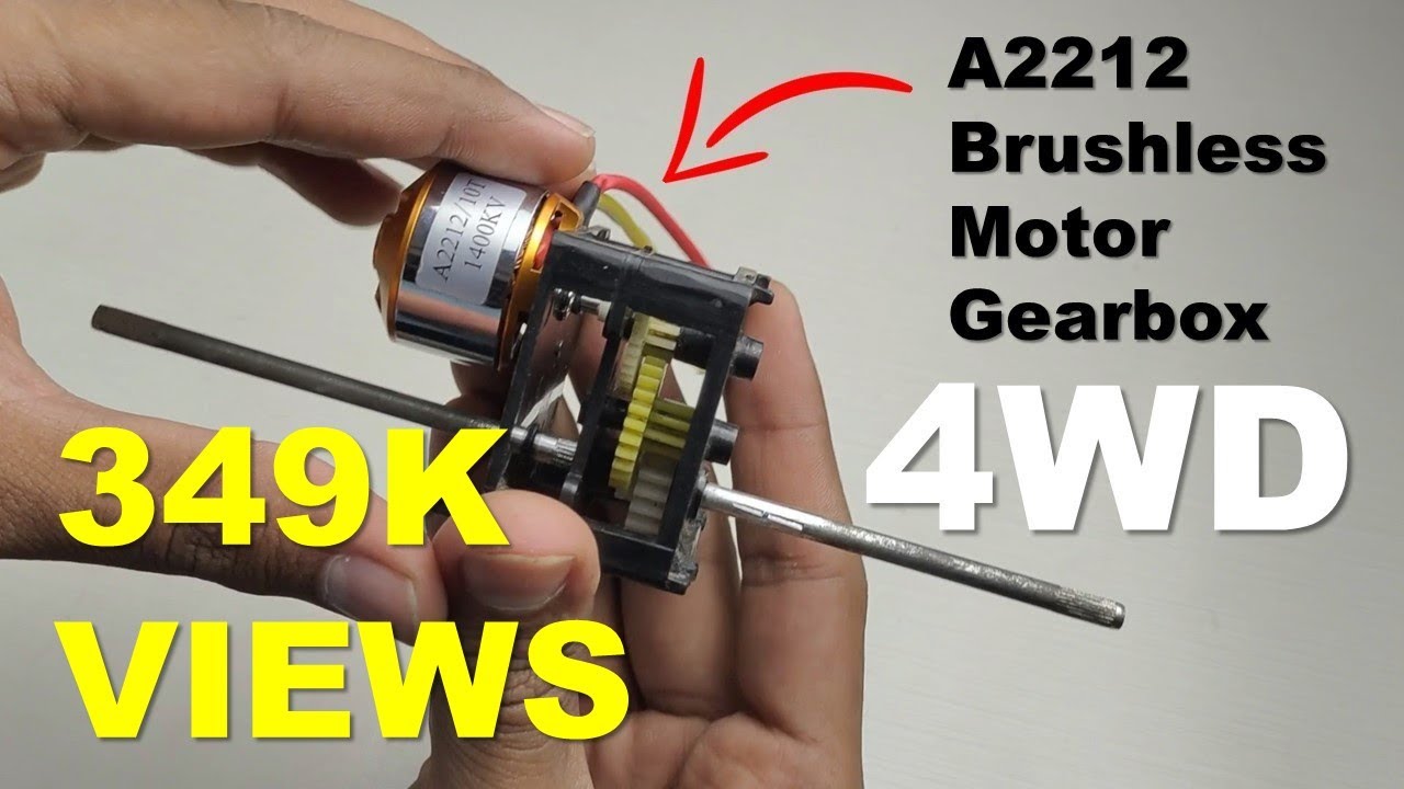 Homemade BLDC motor gearbox | 2212 1400kv Brushless Motor Gearbox
