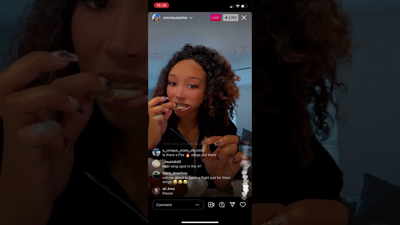 Zonnique mukbang with babygirl Hunter.