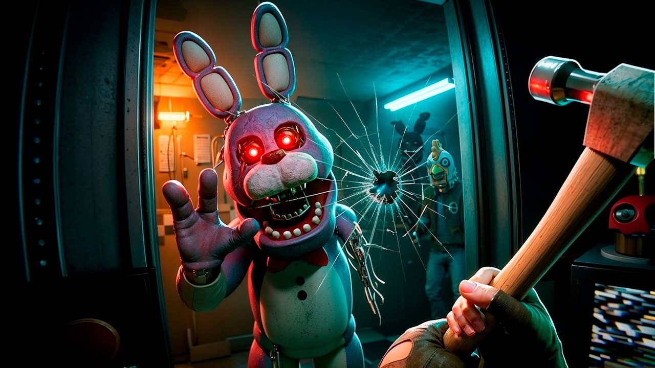 Animators scare the guard in the BONELAB FNAF COOP MOD Mimic is back VR