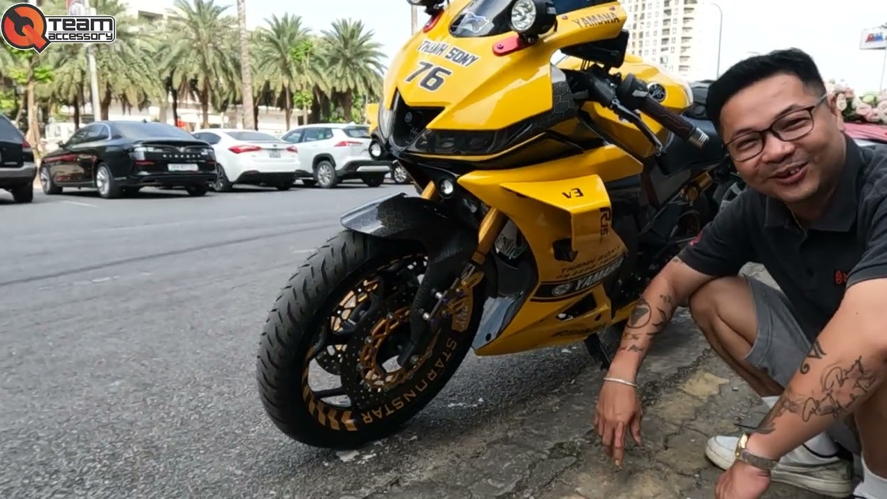 REVIEW YAMAHA R15V3 ĐỘ CỰC KHỦNG TẠI HÀ NỘI l ANH CHỦ XE ĐẦU TƯ DÀN ĐỒ CHƠI CHO EM BÉ R15V3 QUÁ DỮ