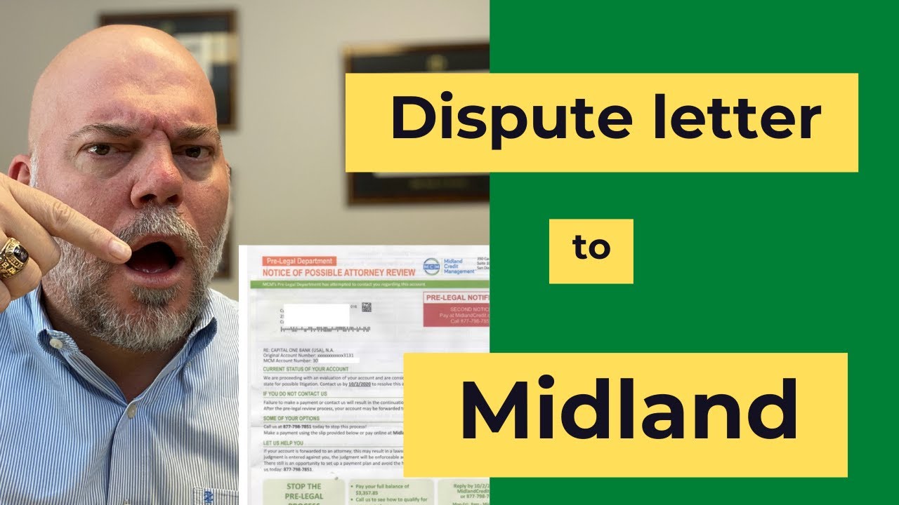 DISPUTE LETTER 2026:  Midland Funding / Midland Credit Management (sample letters and instructions)