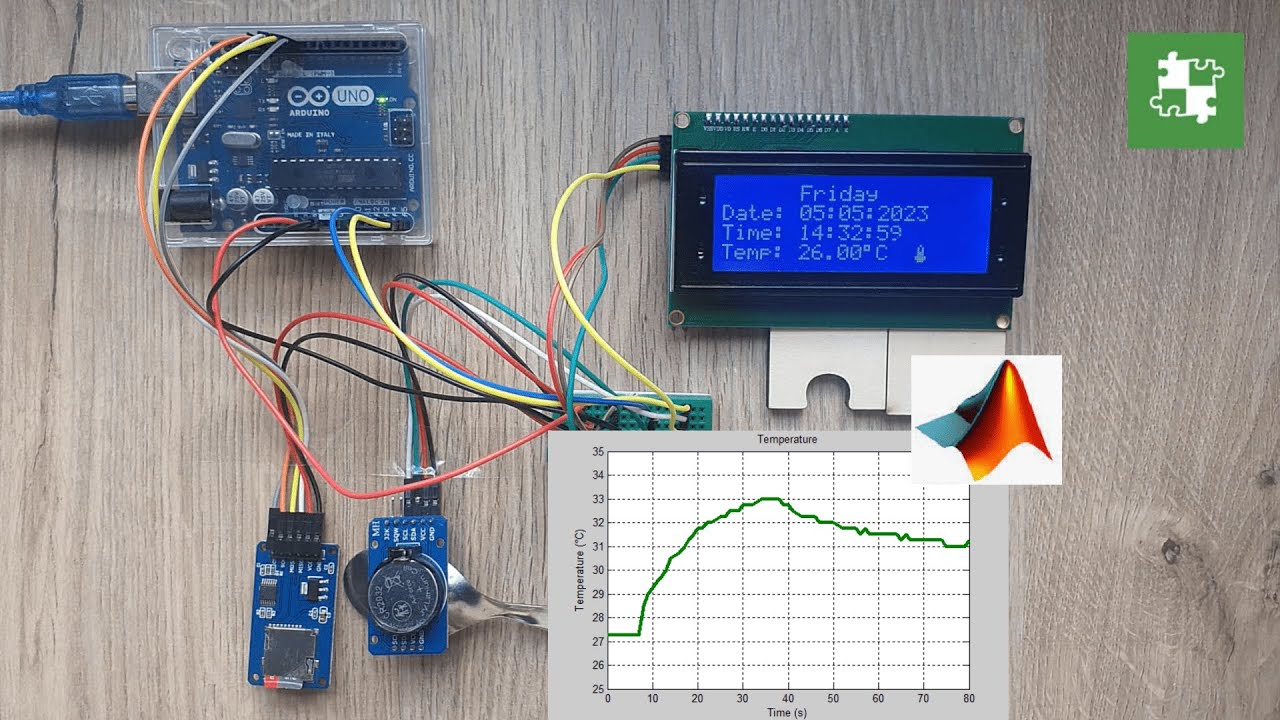 Logging and Displaying Data on Matlab : Arduino UNO + DS3231 Rtc Module + SDcard Module + LCD 20x4