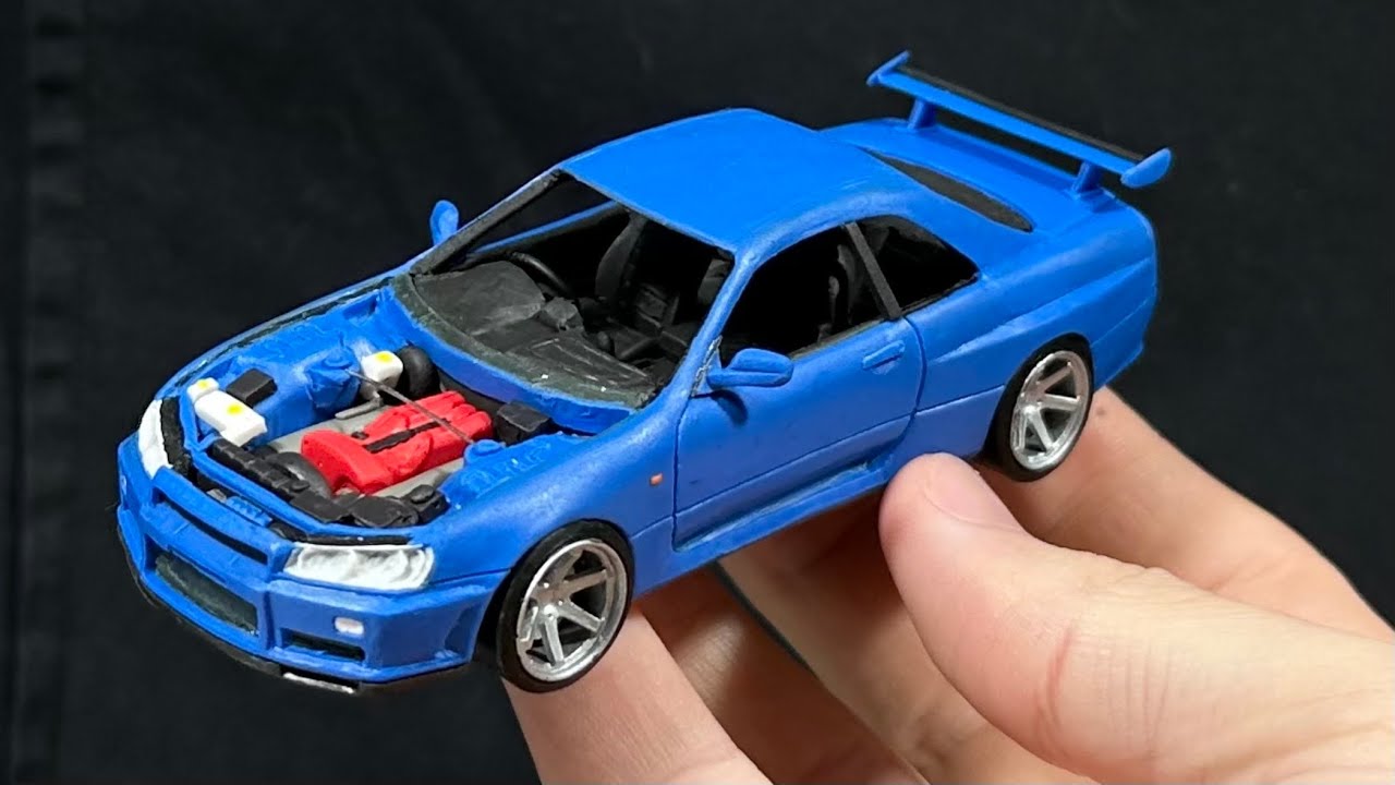 СДЕЛАНО ИЗ ПЛАСТИЛИНА ! Nissan gtr 34 своими руками !