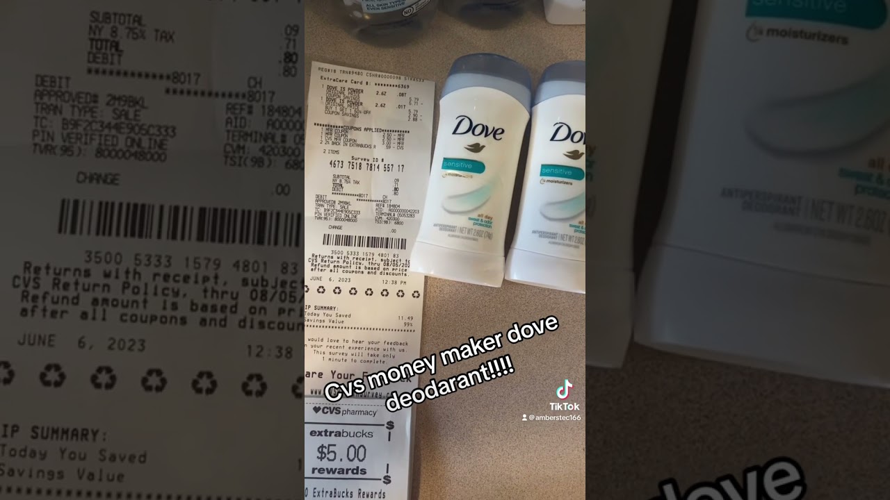 CVS money maker dove deodarant! #couponing#cvs#deals#moneymaker