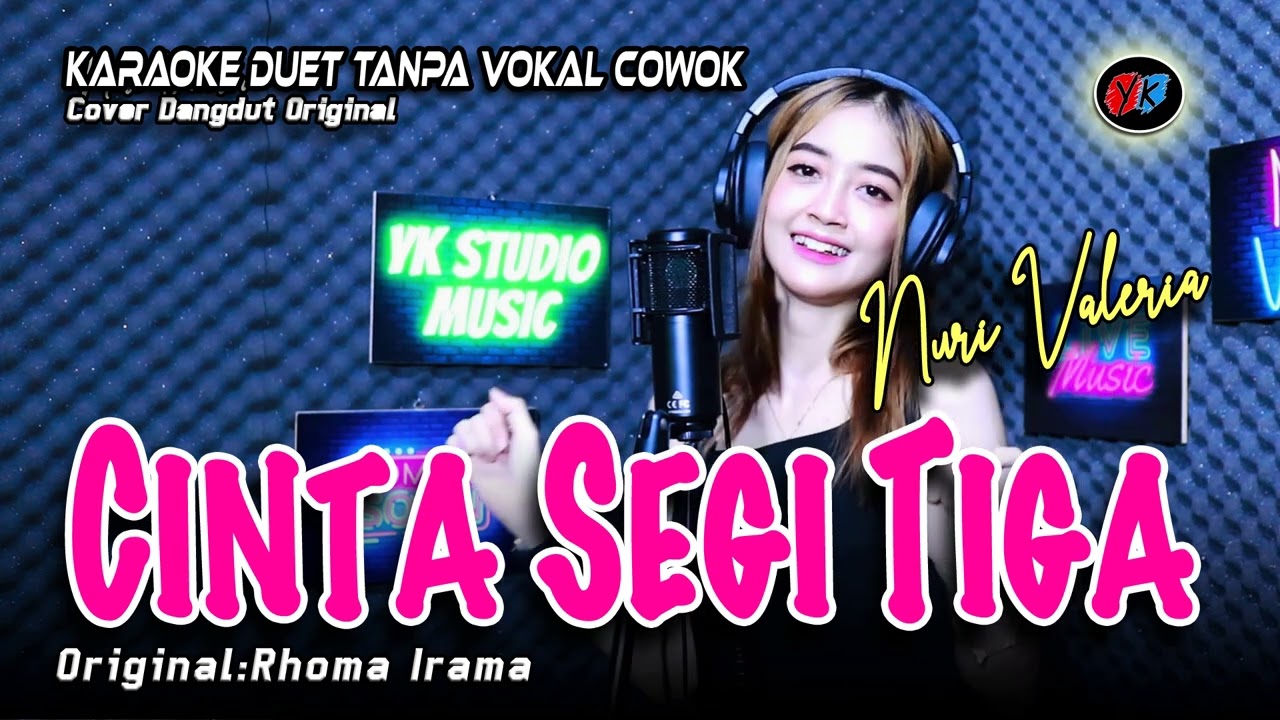 CINTA SEGITIGA - Karaoke Duet Tanpa Vokal Cowok  (RHOMA IRAMA)
