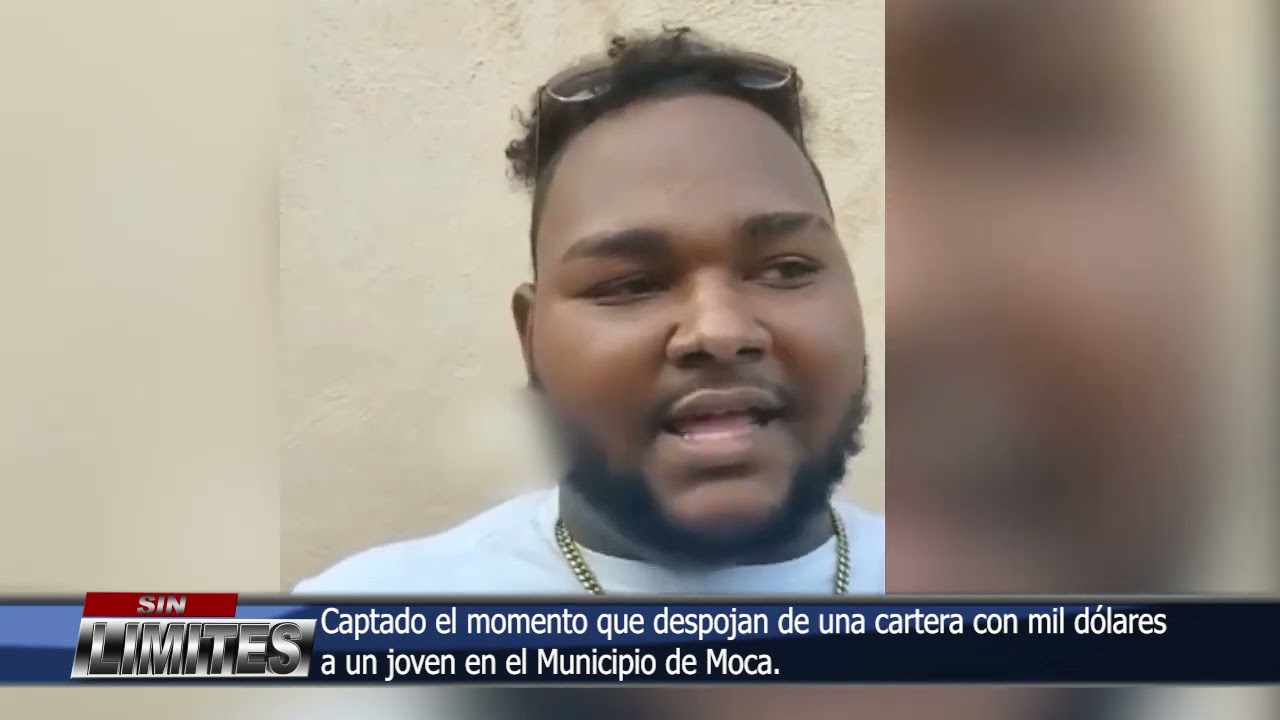 Captado el momento que despojan de una cartera con mil dólares a un joven en el Municipio de Moca