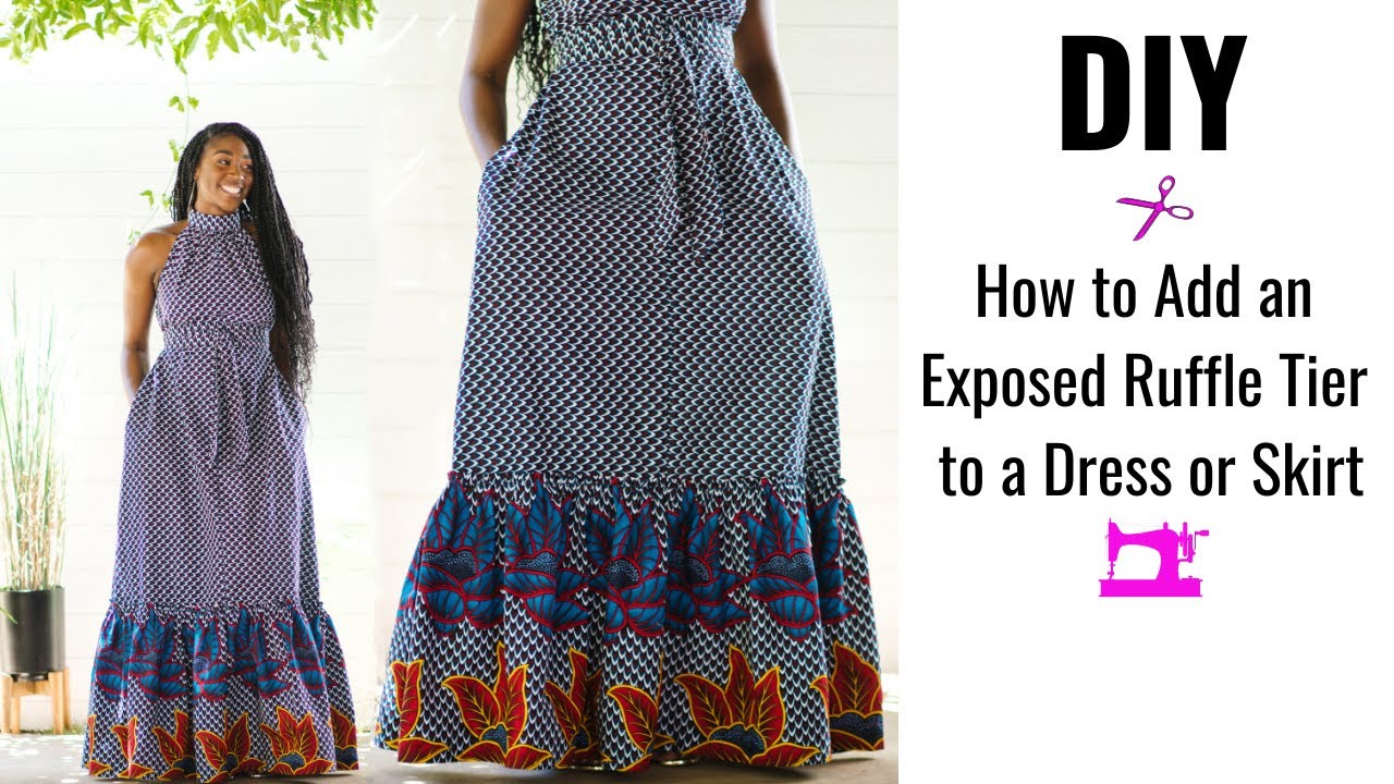 How to Add an Exposed Ruffle Tier to a Dress or Skirt