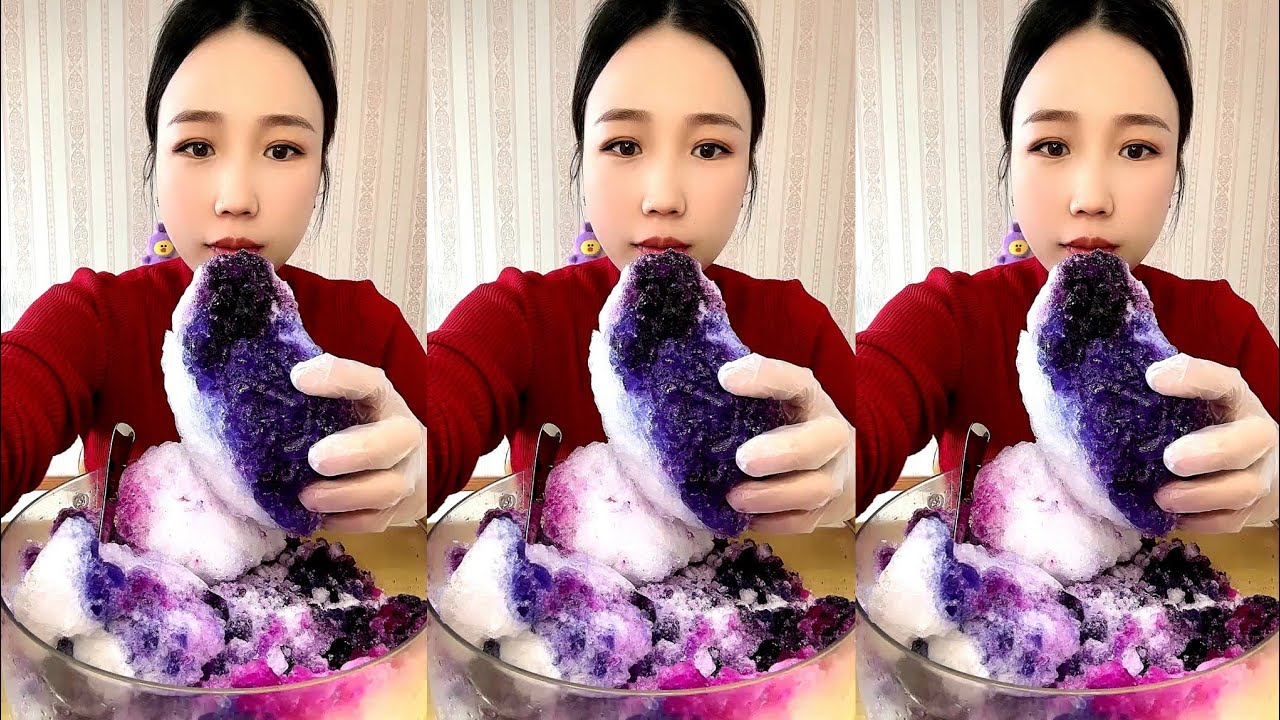 ASMR WHITE ICE EATING QIAN