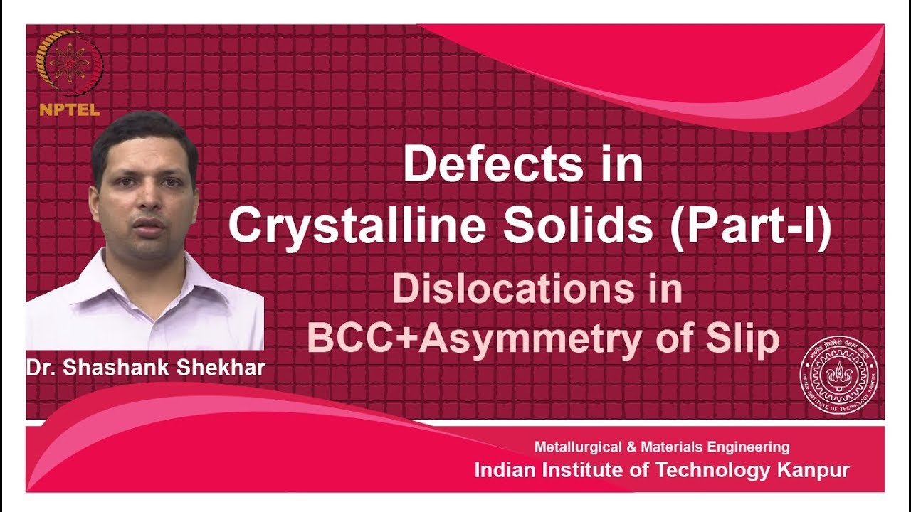noc18-mm11 Lec 40-Dislocations in BCC+Asymmetry of Slip