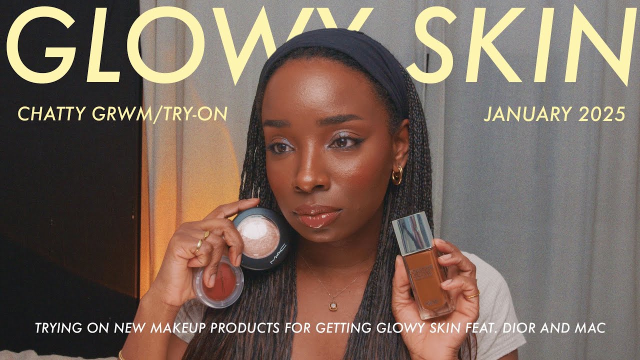 Trying Dior Star Glow Filter, MAC Mineralize Skinfinish & Glow Play Blush — Glowy Skin Makeup GRWM