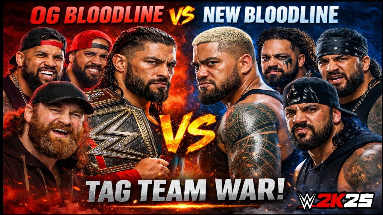 OG Bloodline Vs New Bloodline Tag Team War Wwe 2k25 