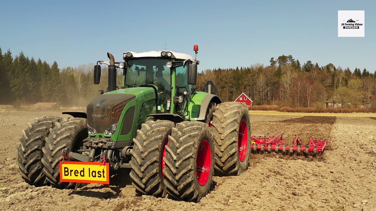 Big farming fendt 939 harrow. Väderstad 8m. Klevs gård.