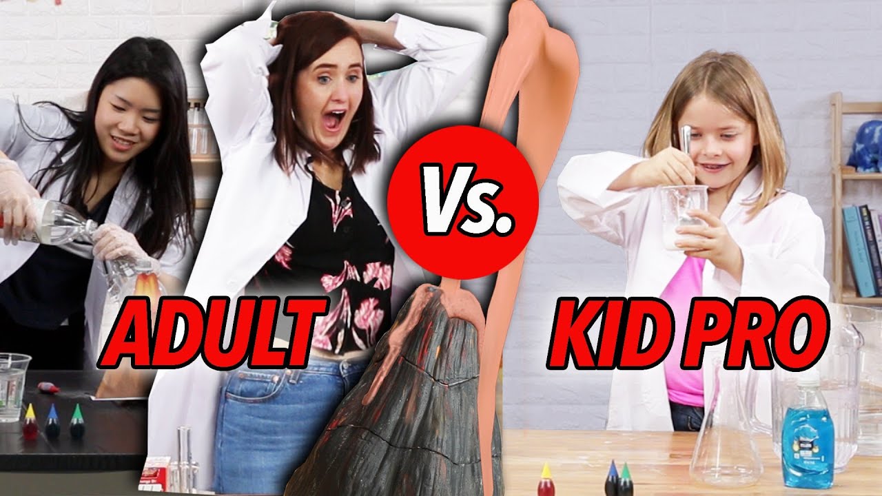 Adults Try Kids' Volcano Science Experiment
